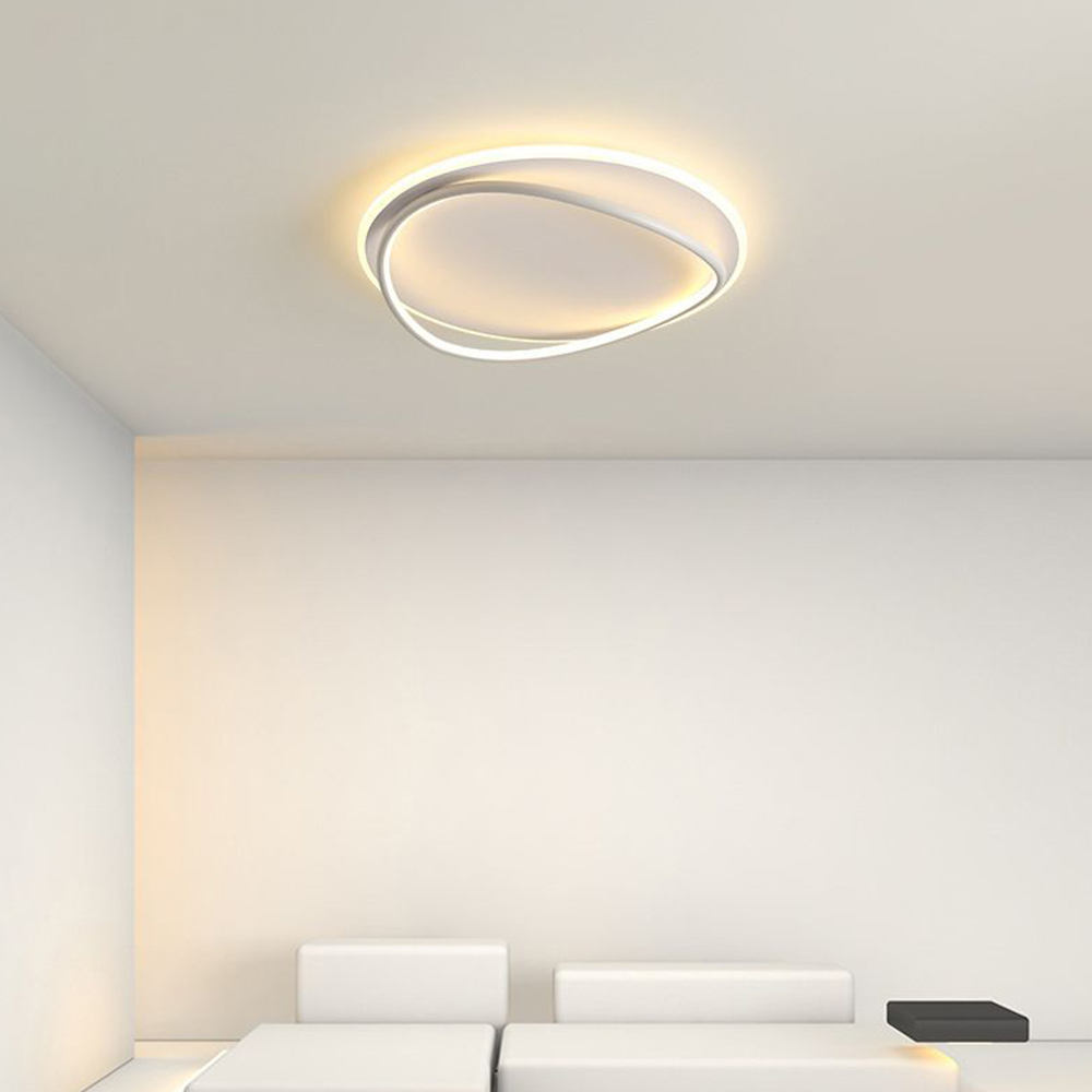 Round Simple LED Bedroom White Ceiling Lights