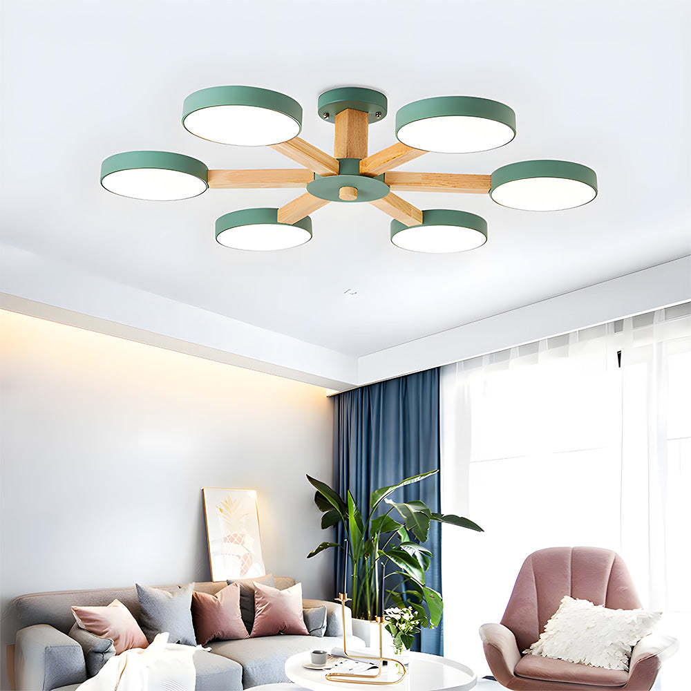Nordic Multi-Ring LED Ceiling Light for Living Room