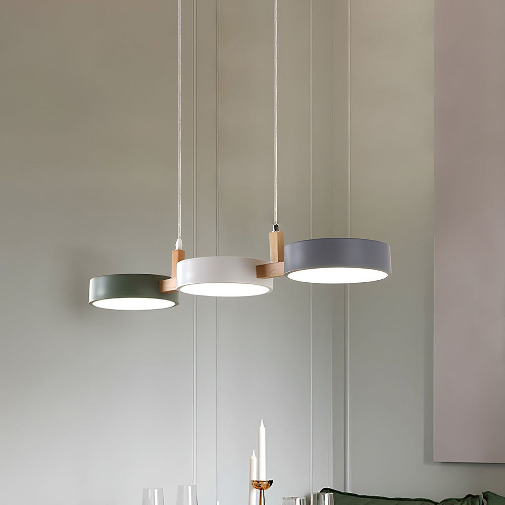 Contemporary Metal Cylinder Multi Light Nordic Pendant Light