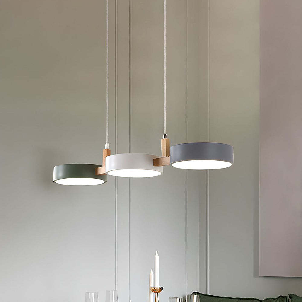 Contemporary Metal Cylinder Multi Light Nordic Pendant Light