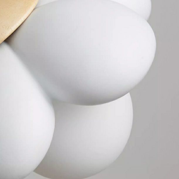 Modern Flower-Shaped Wood Resin Island PendantLight -Homdiy