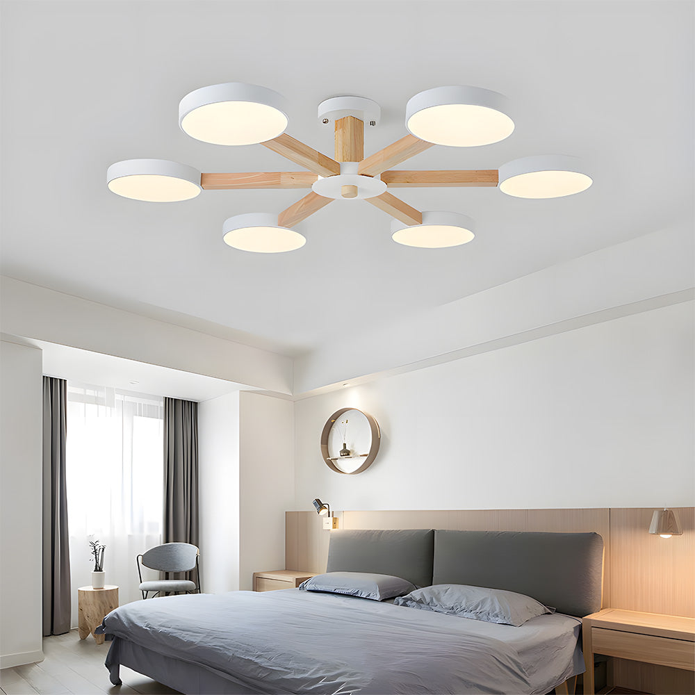 Nordic Multi-Ring LED Ceiling Light for Living Room