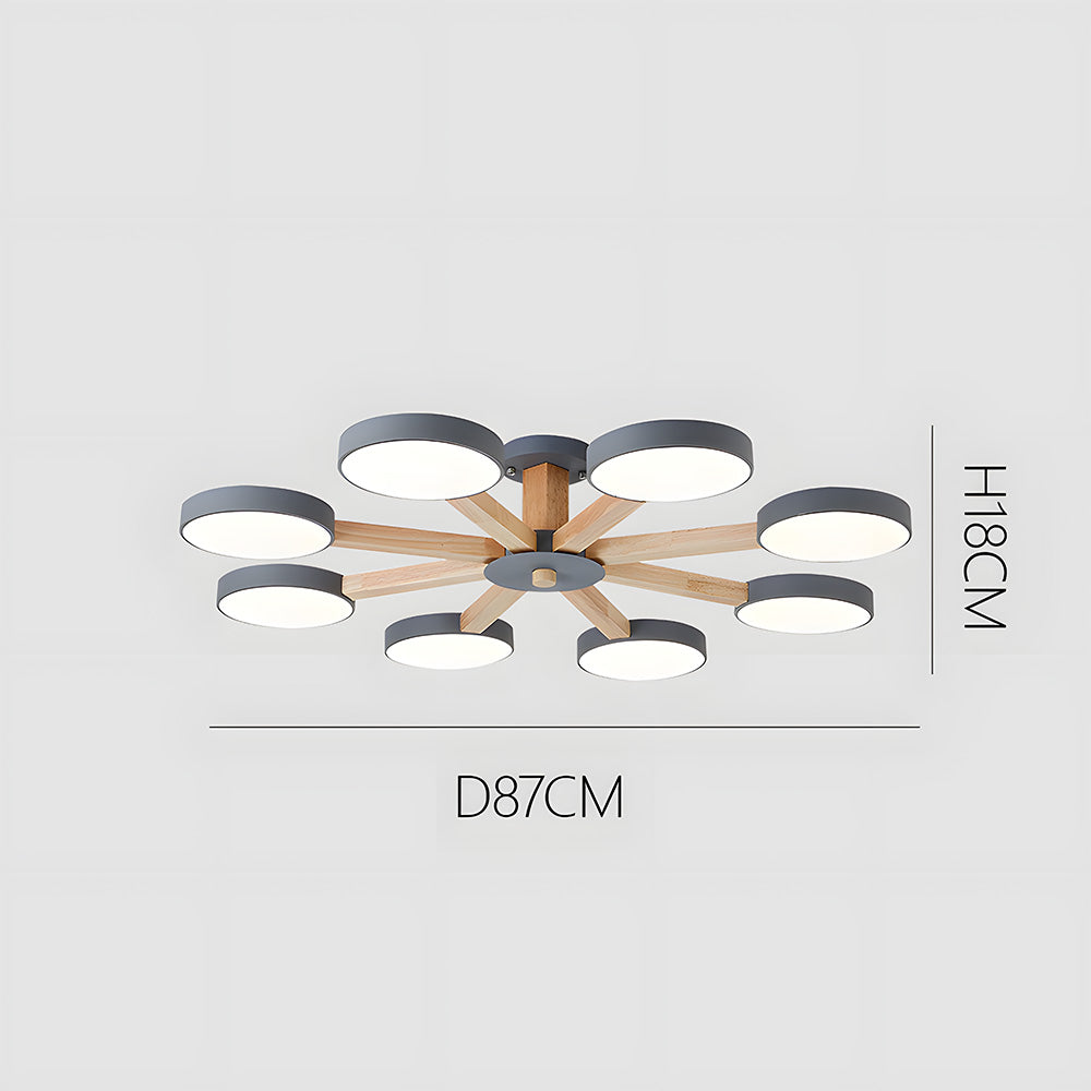 Nordic Multi-Ring LED Ceiling Light for Living Room