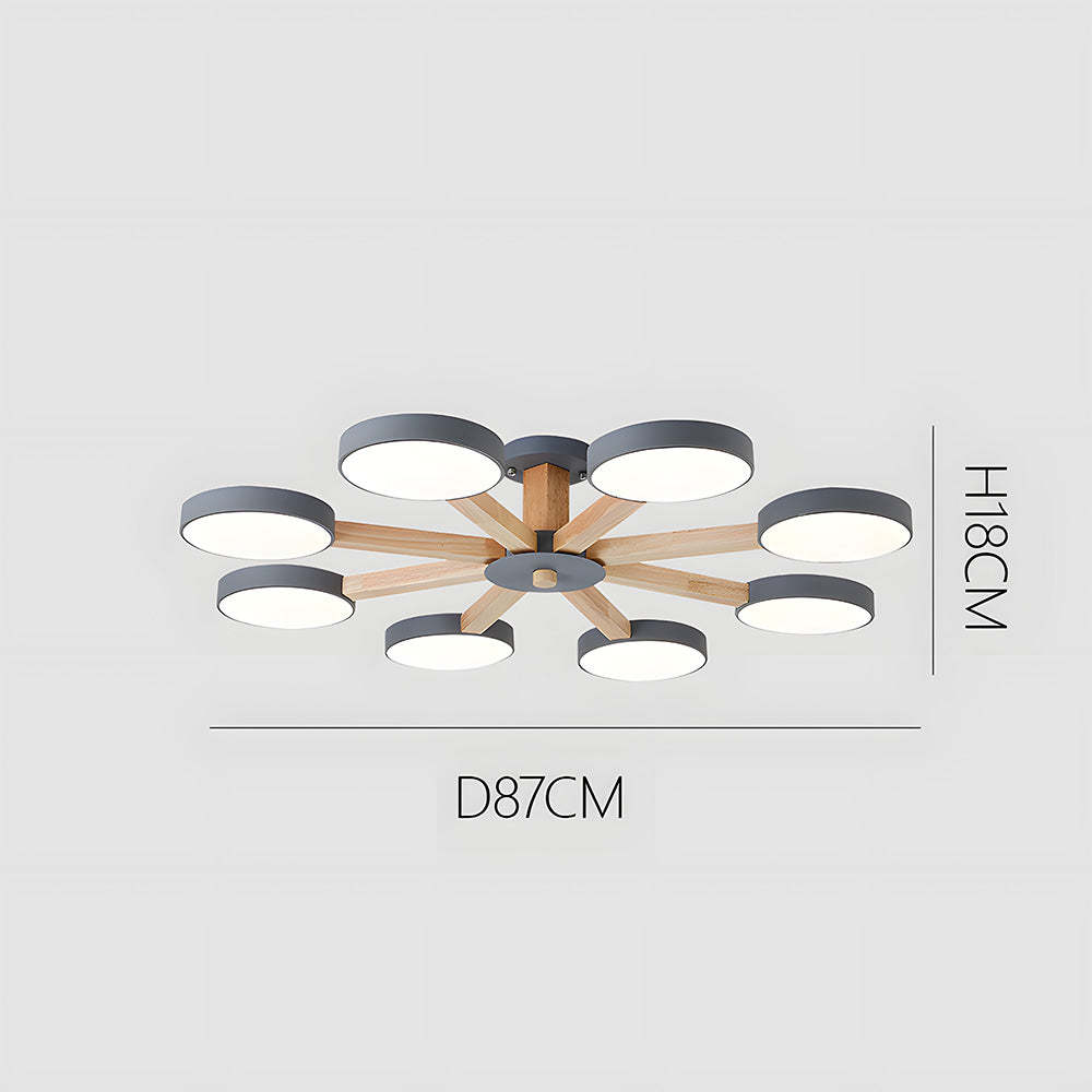 Nordic Multi-Ring LED Ceiling Light for Living Room