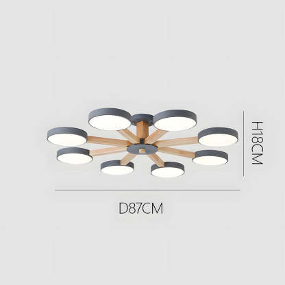 Nordic Multi-Ring LED Ceiling Light for Living Room
