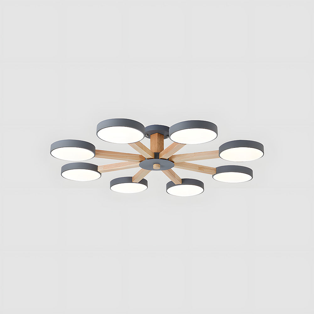 Nordic Multi-Ring LED Ceiling Light for Living Room