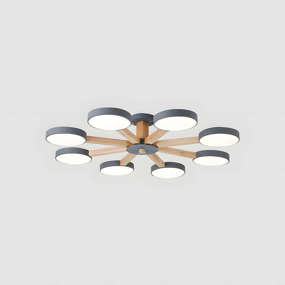 Nordic Multi-Ring LED Ceiling Light for Living Room