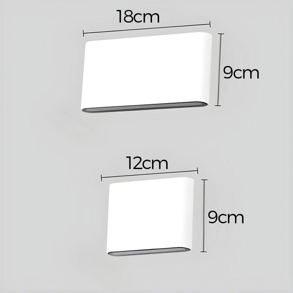 Modern Waterproof Aluminum Up Down Outdoor Wall Light