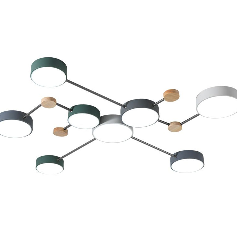 Nordic Multi-Head LED White Ceiling Light for Living Room