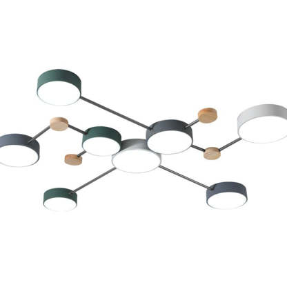 Nordic Multi-Head LED White Ceiling Light for Living Room