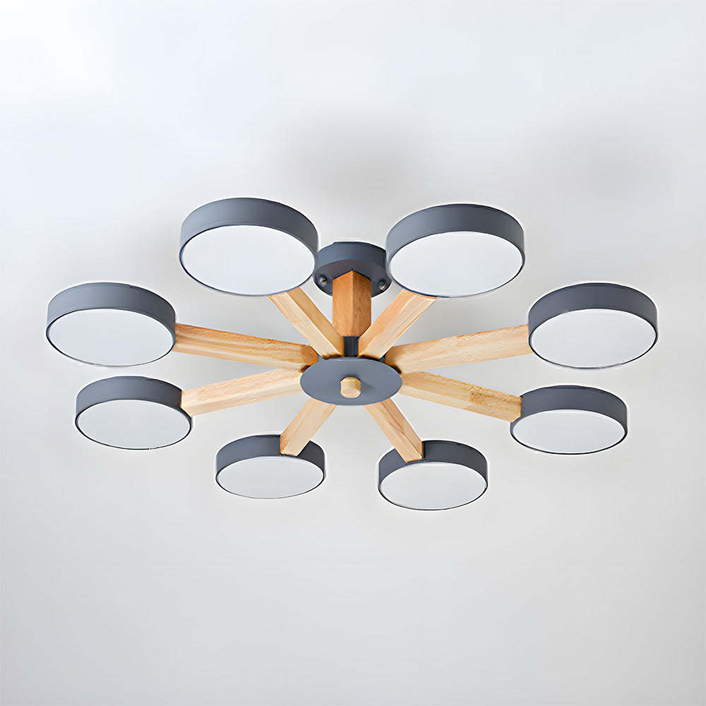 Nordic Multi-Ring LED Ceiling Light for Living Room