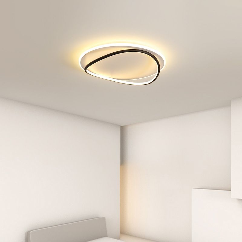 Round Simple LED Bedroom White Ceiling Lights