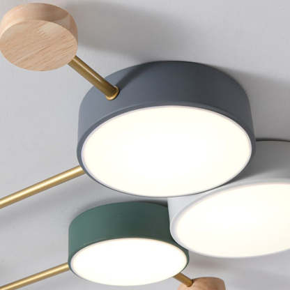 Nordic Multi-Head LED White Ceiling Light for Living Room