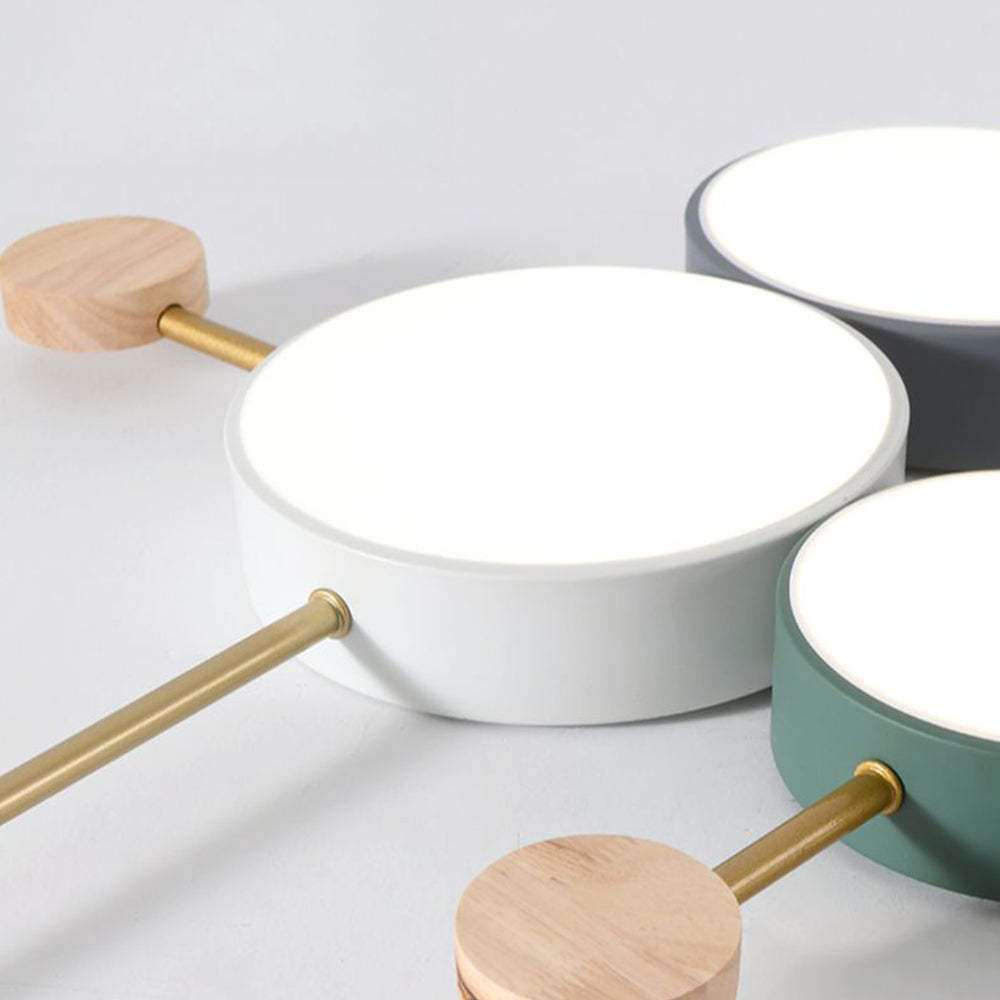 Nordic Multi-Head LED White Ceiling Light for Living Room