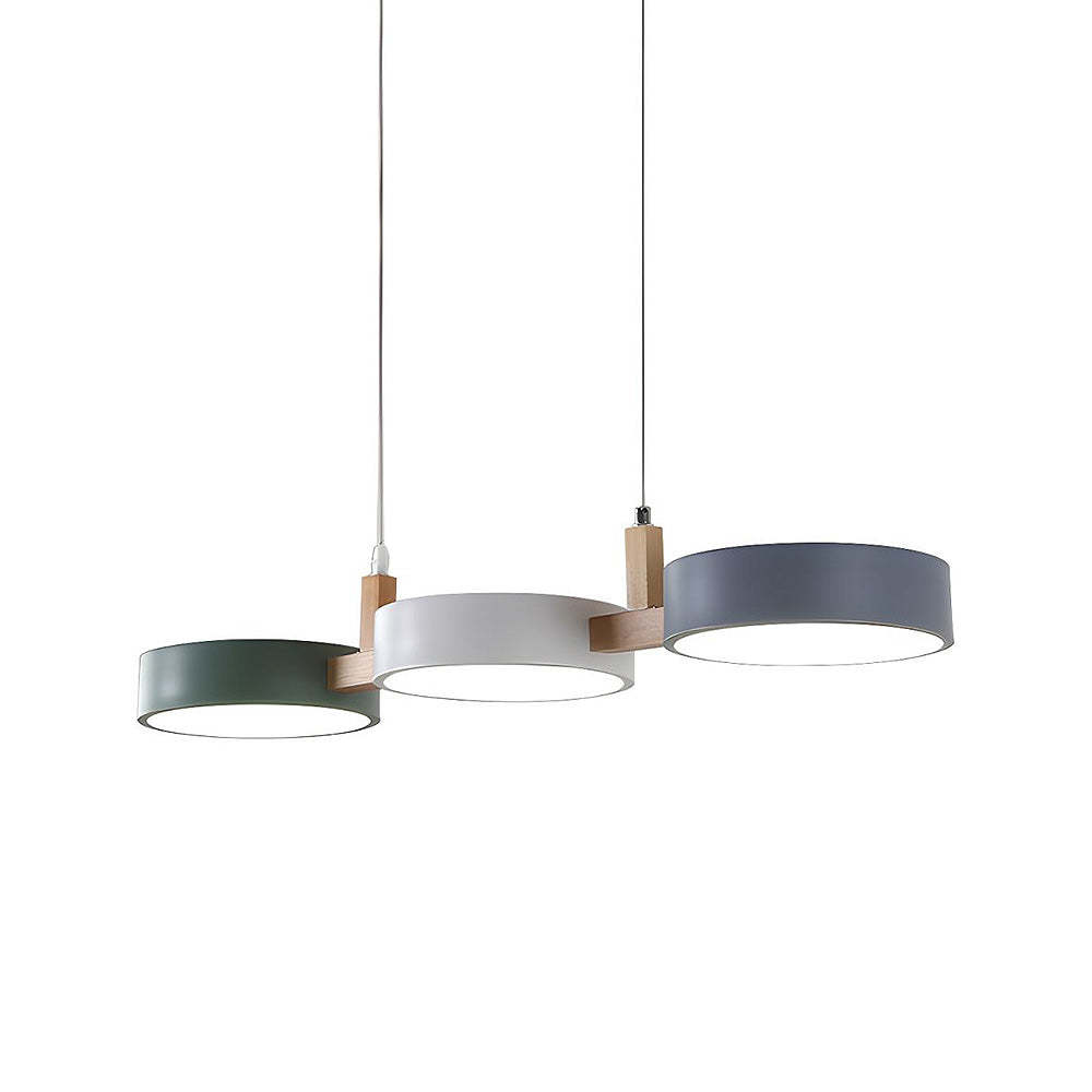 Contemporary Metal Cylinder Multi Light Nordic Pendant Light
