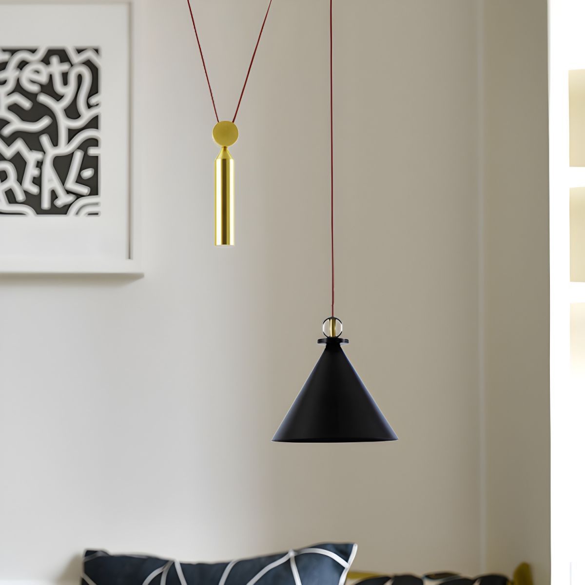 Design Cone Pulley Pendant Light -Homdiy