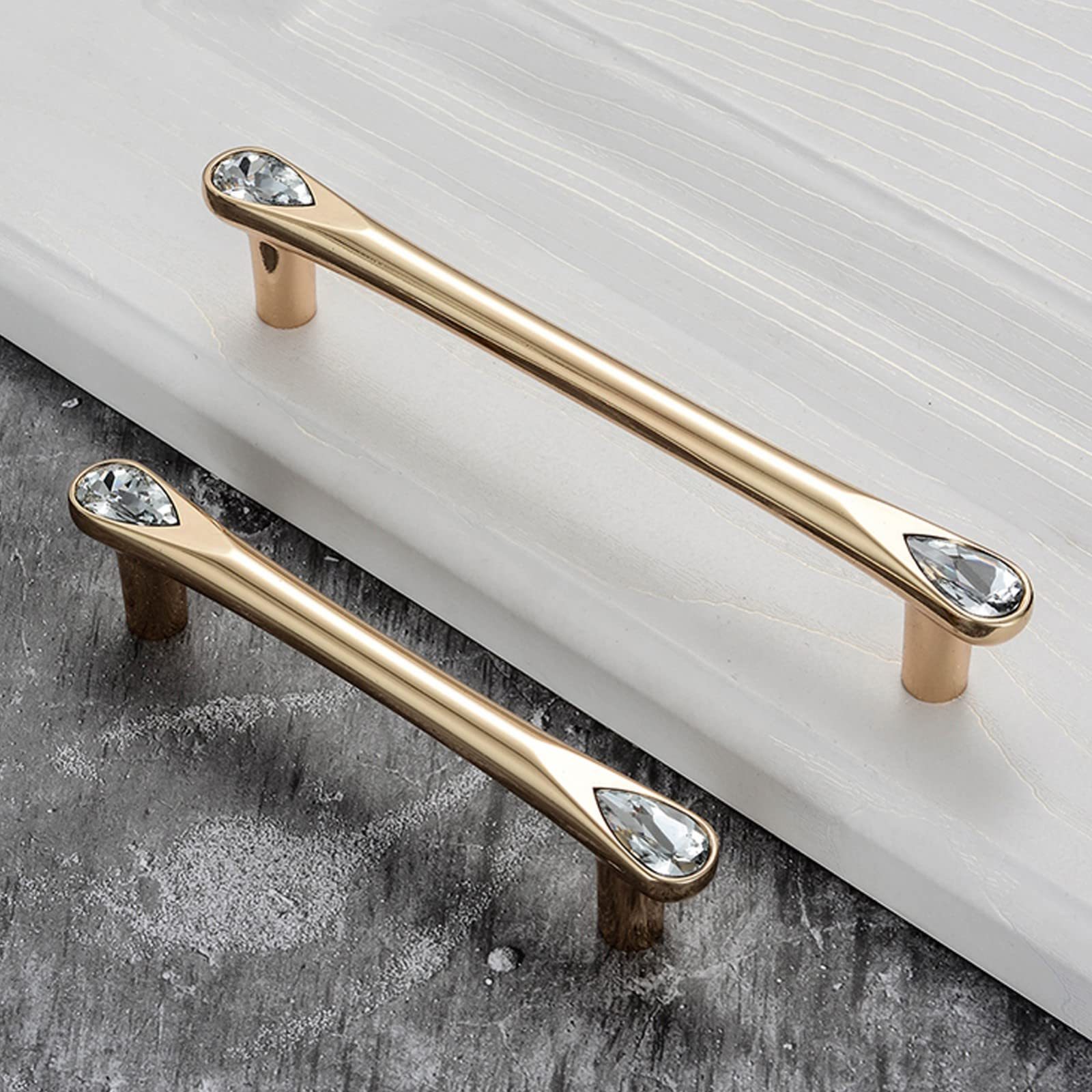 Gold Crystal Kitchen Cabinet Handles -Homdiy
