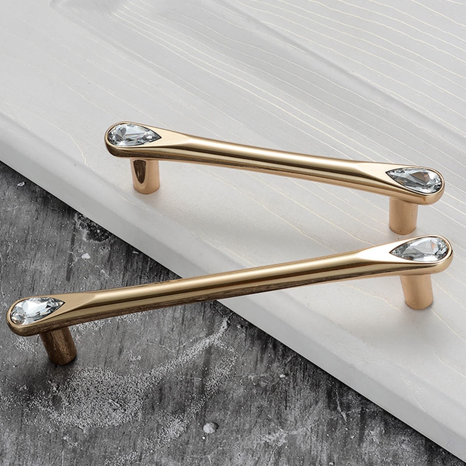 Gold Crystal Kitchen Cabinet Handles -Homdiy