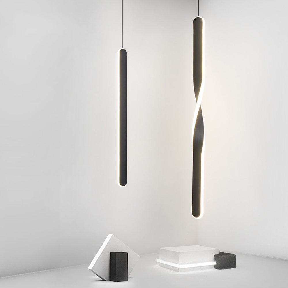 Minimalist Long Tube Shape LED Linear Pendant Light -Homdiy