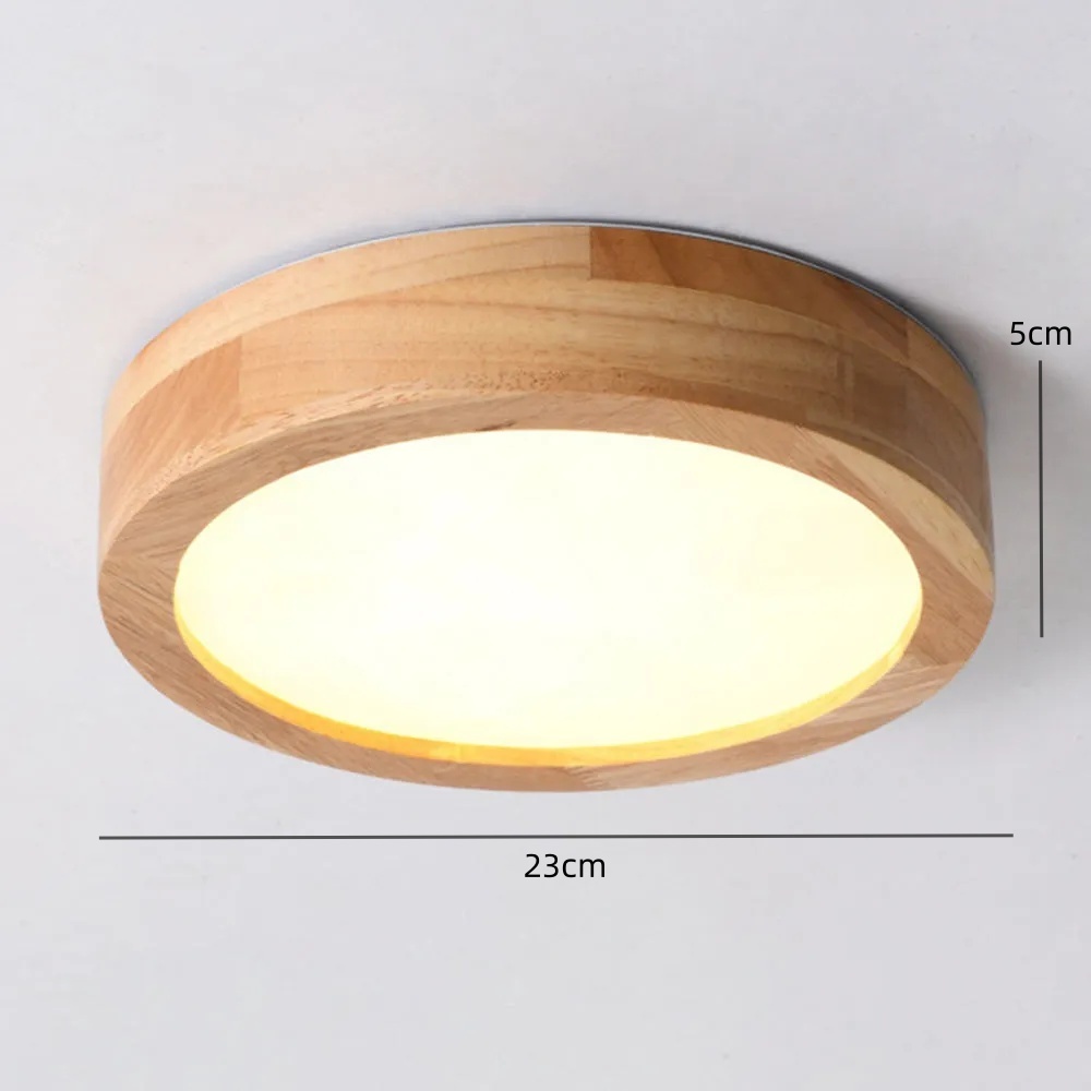Wood Small LED Ceiling Light For Hallway