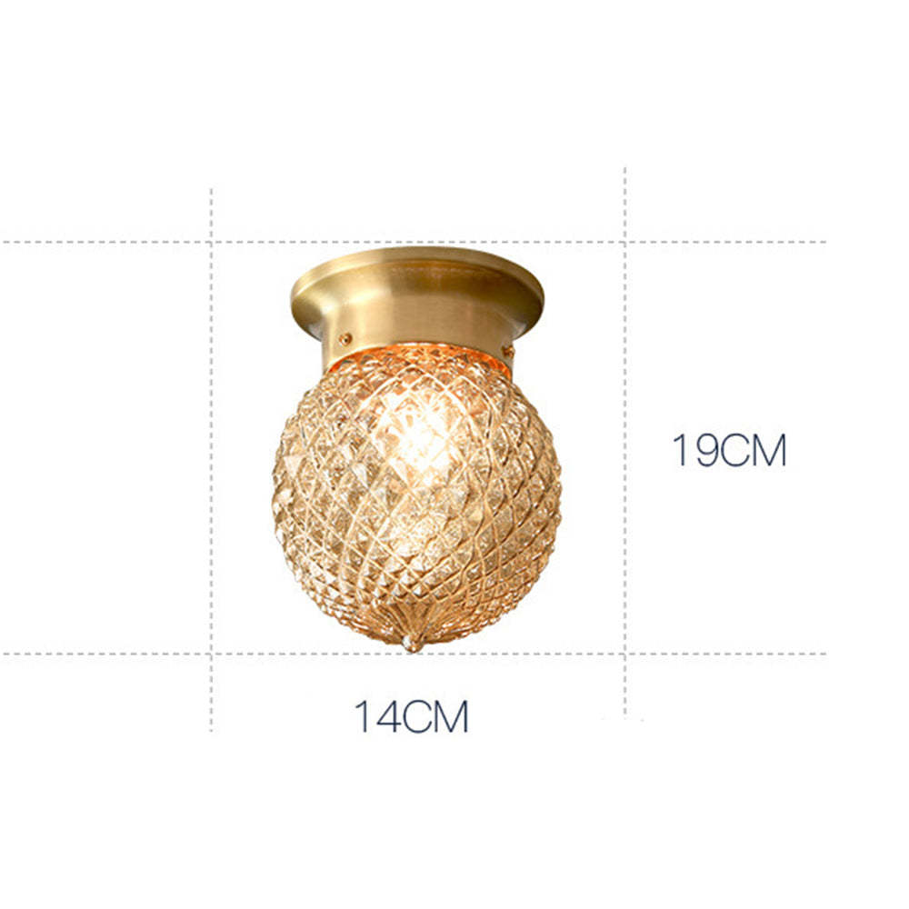 Small Glass Ceiling Light Fixture for Corridor -Homdiy