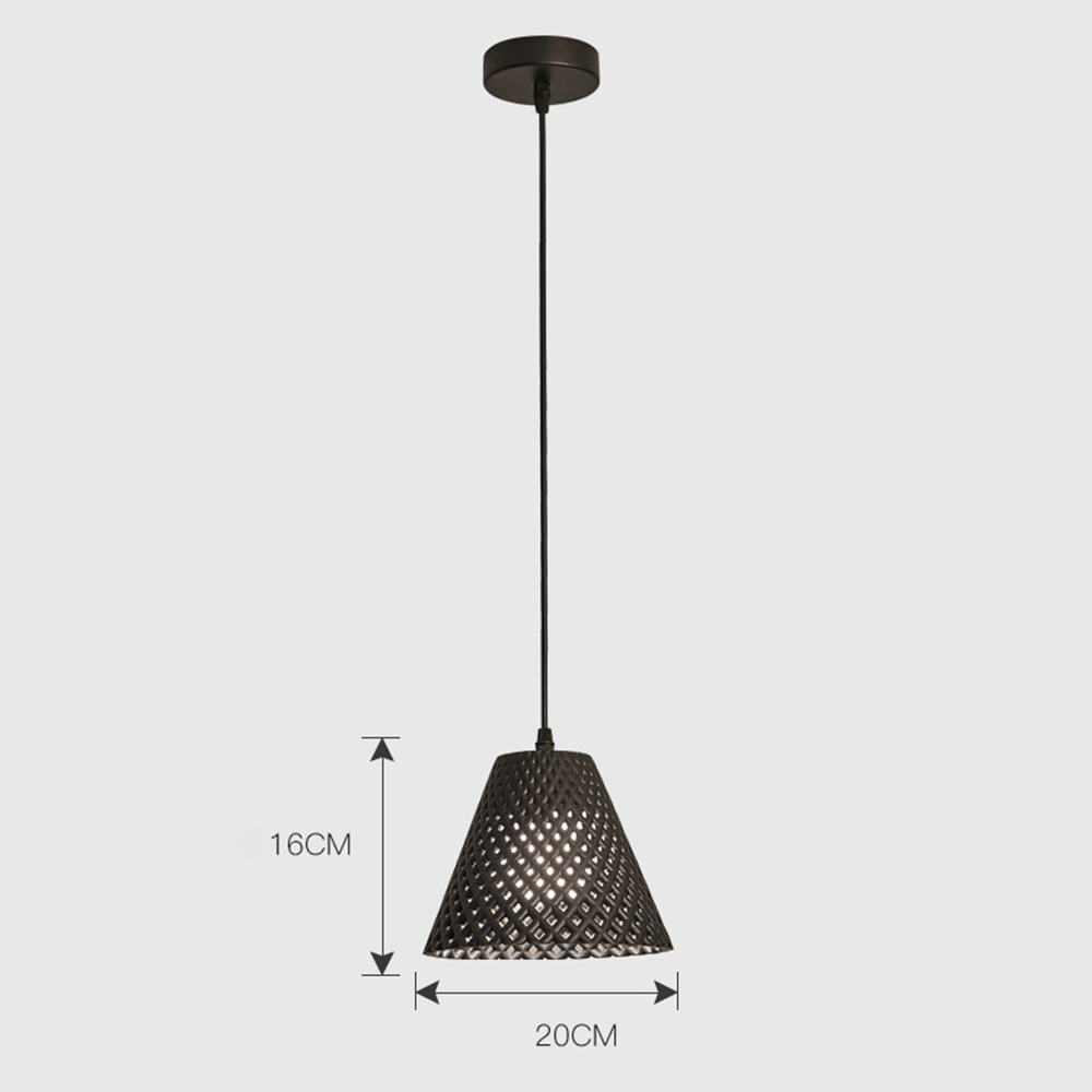 Black White Grey Pendant Cone Hanging Ceiling Lamp -Homdiy