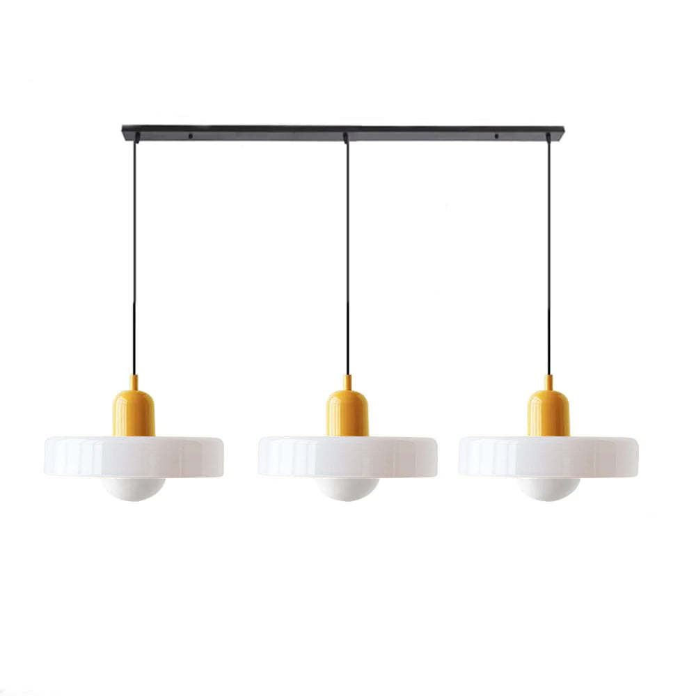 3 Heads Simple Bauhaus Glass Pendant Light -Homdiy