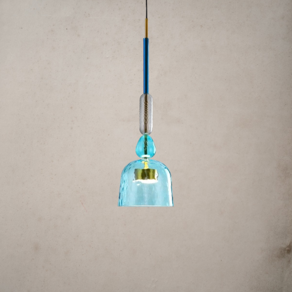 Vintage Colored Glass Pendant Light -Homdiy