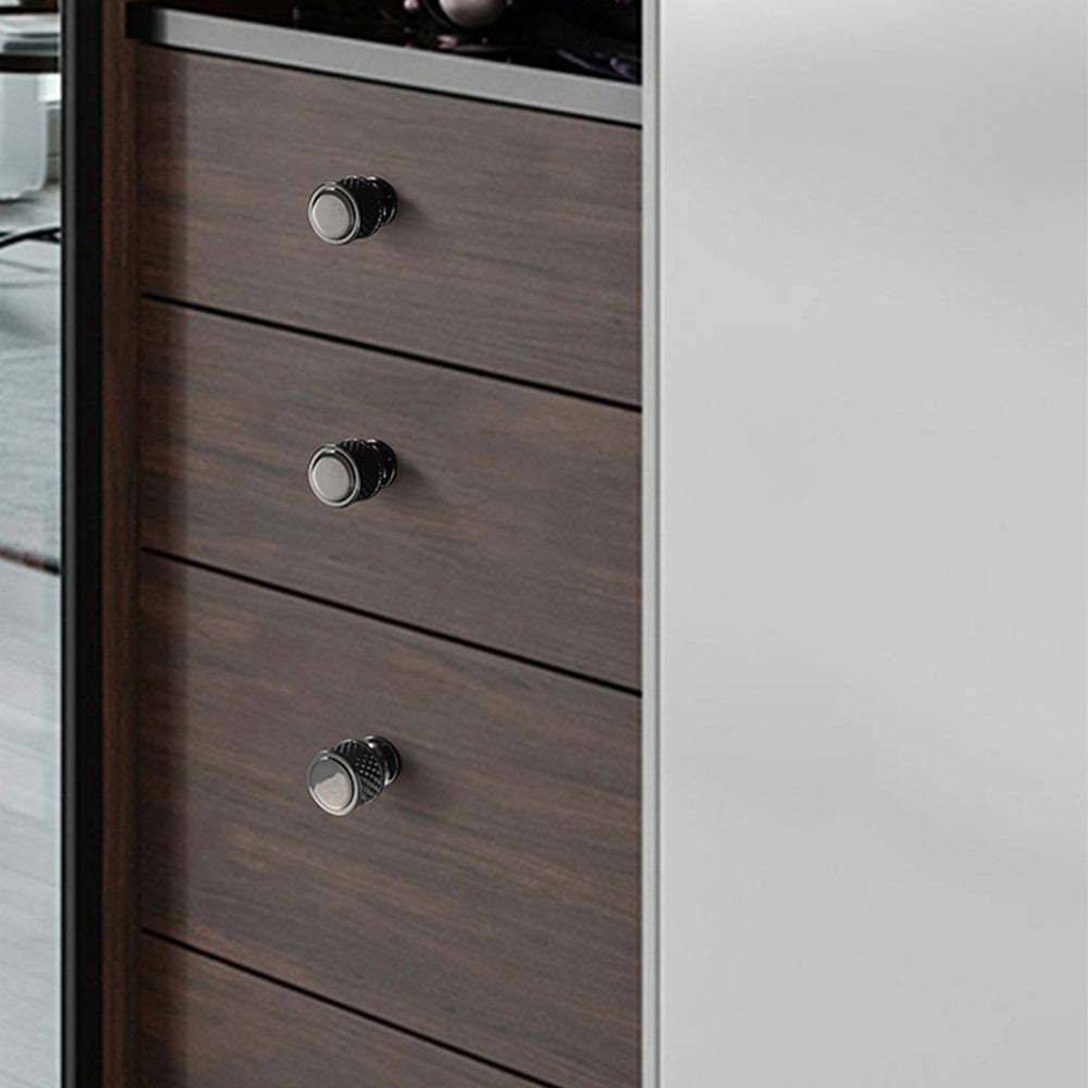 Shiny Modern Zinc Alloy Titanium Gold Black Door Handles