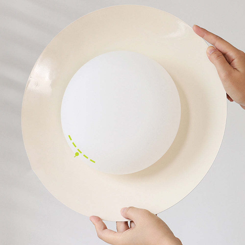 Cream Bowl Shape Iron Pendant Light -Homdiy