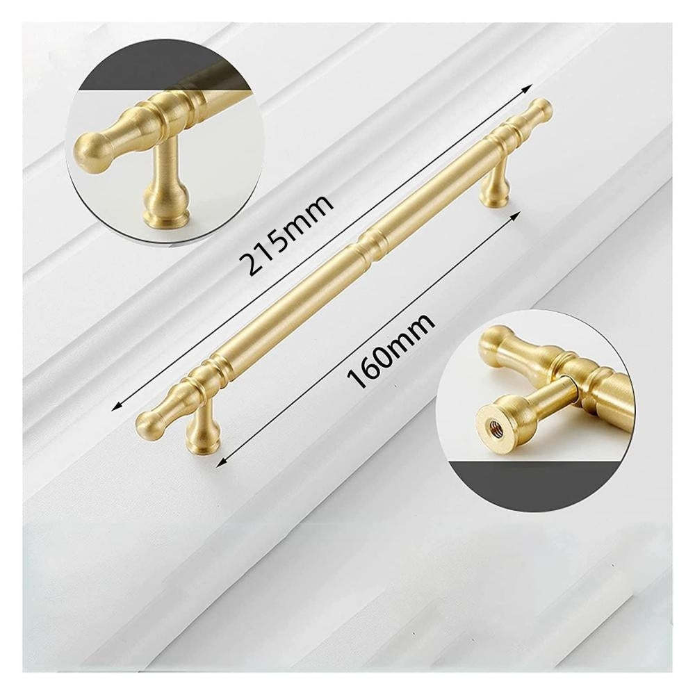 Antique Gold Door Handles Vintage Kitchen Cabinet Pulls -Homdiy