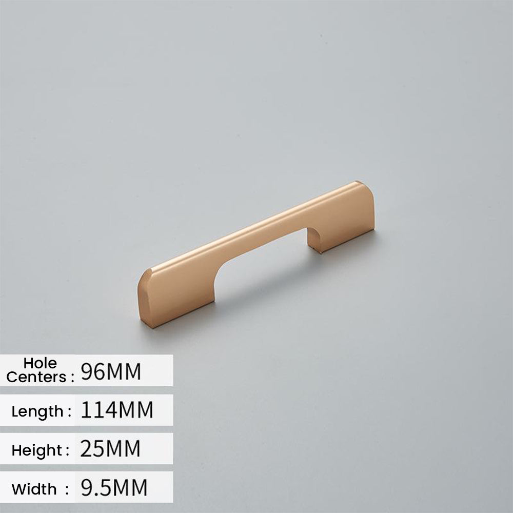 Solid Aluminum Alloy Modern Black Long Cabinet and Drawer Handles