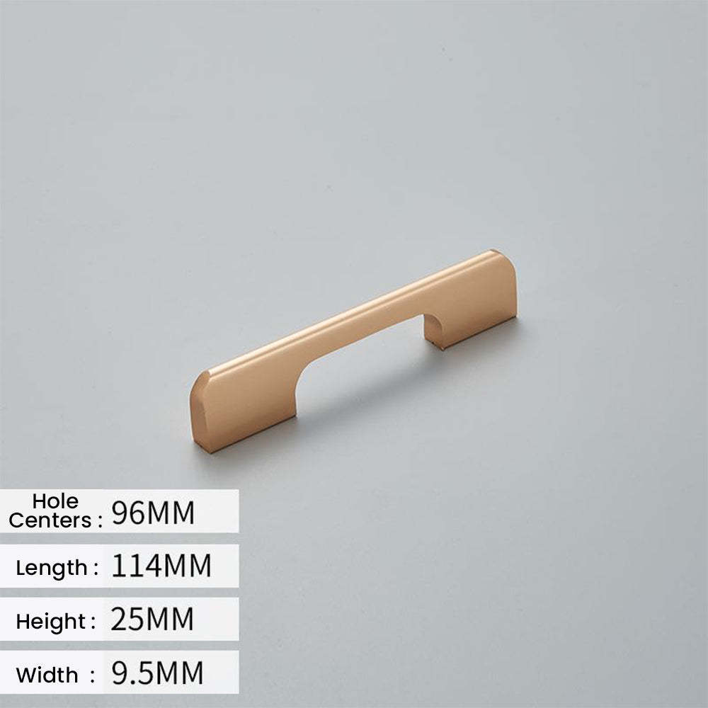 Solid Aluminum Alloy Modern Black Long Cabinet and Drawer Handles