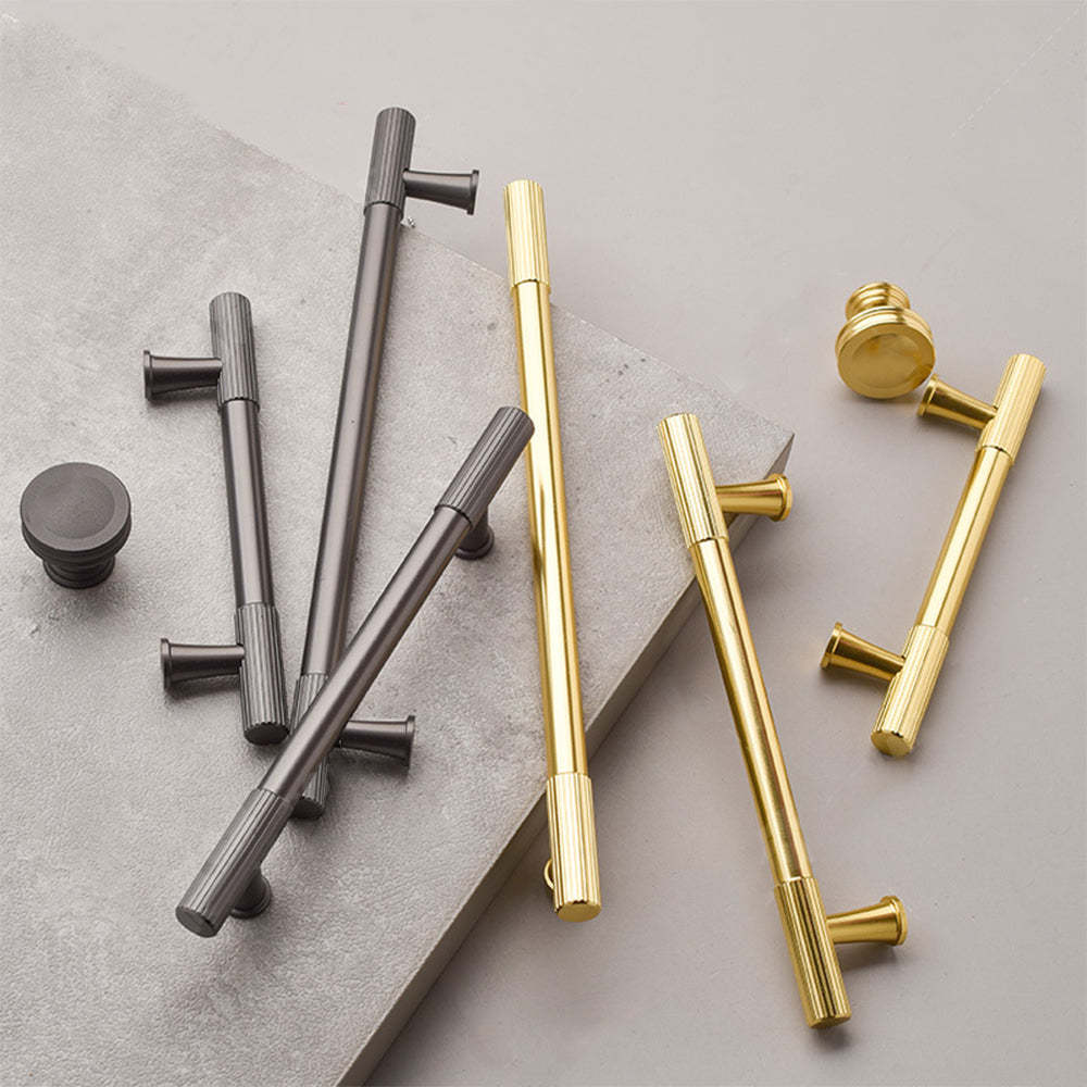Luxury Stripe Dresser Pull Cupboard Pull High-end Kitchen Cabinet Door Handle -Homdiy
