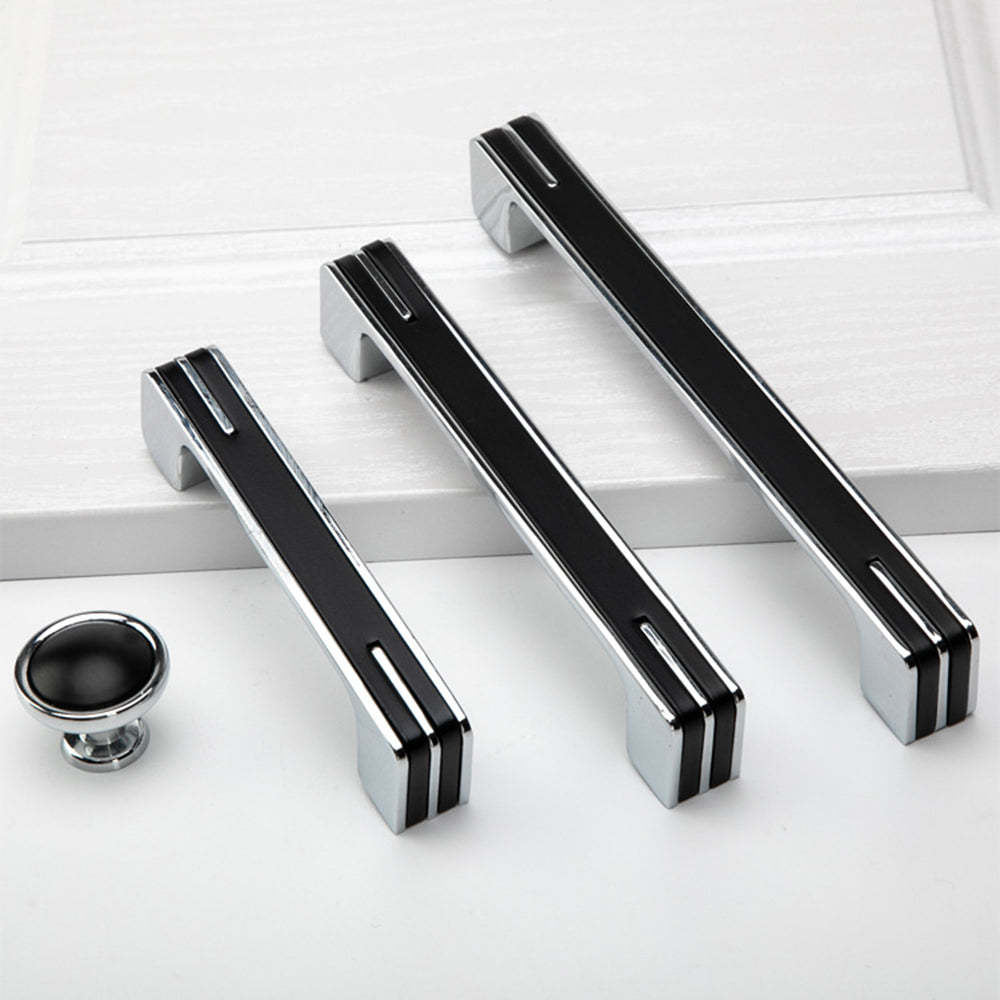 Modern Unique Black Chrome Kitchen Cabinet Handles