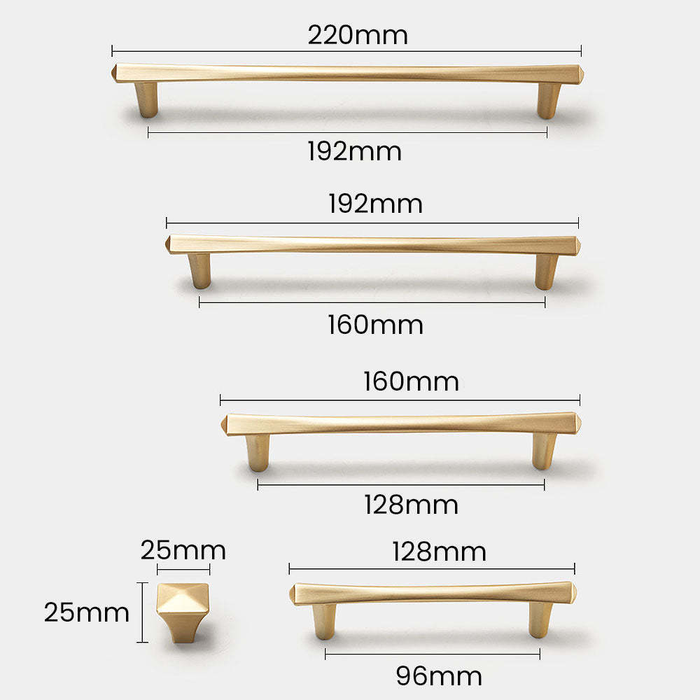 Nordic Style Gold Black Cabinet Dresser Pull Knobs