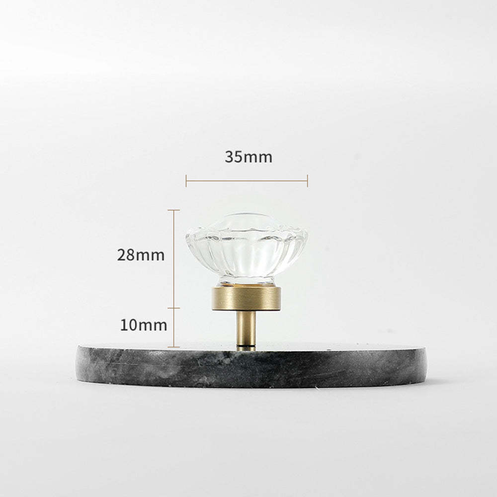 Modern Gold White Crystal Drawer Knobs Drop Handles -Homdiy