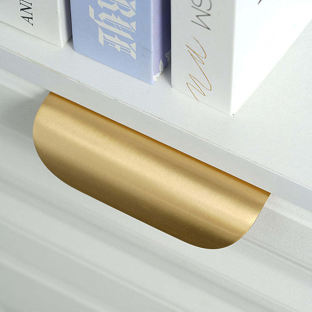 Modern Simple Gold Brass Finger Cabinet Pulls