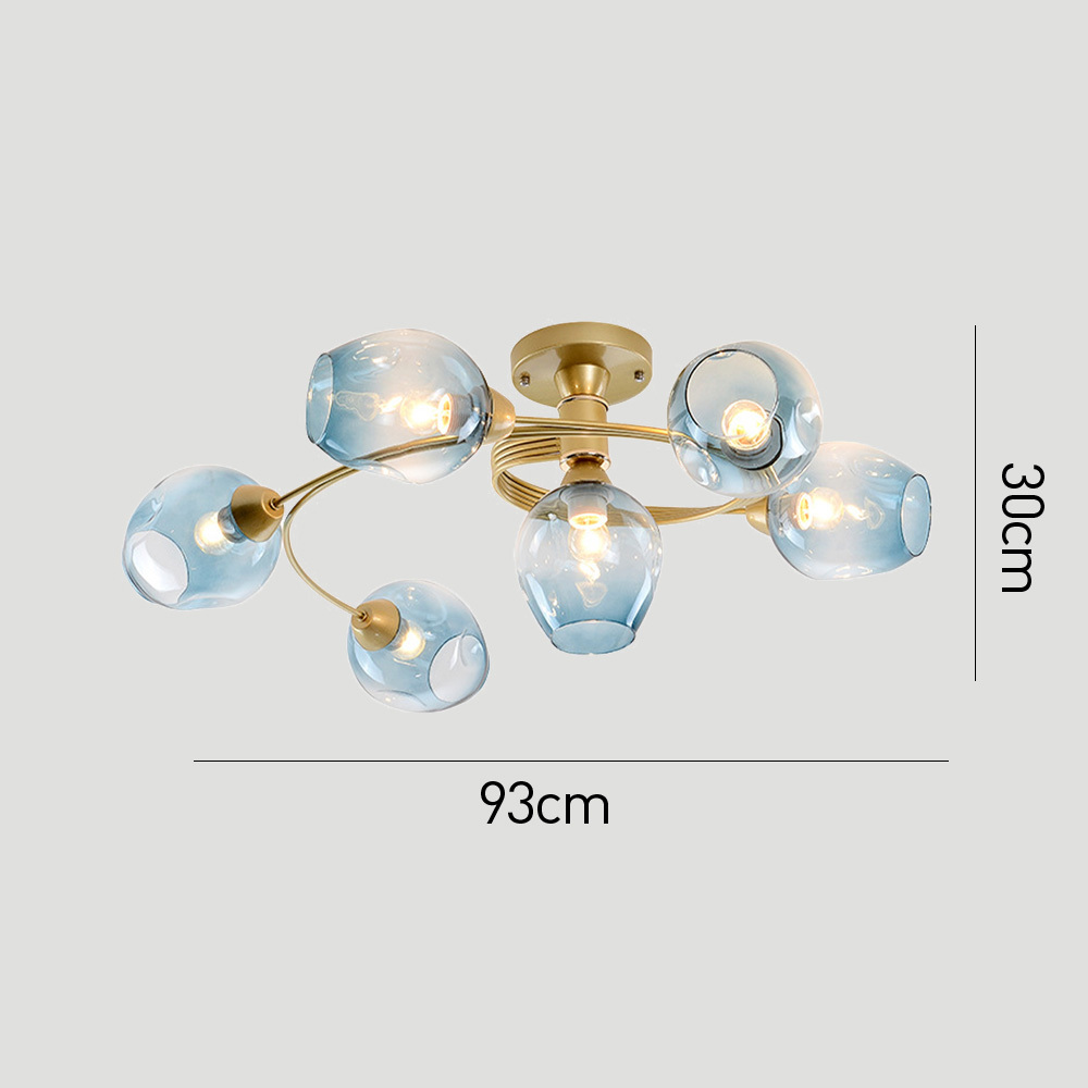 Modern Orbital Glass Bubble Ceiling Light For Living Room