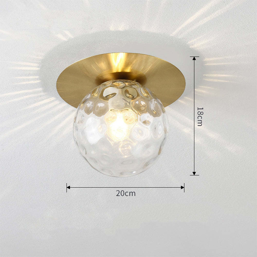 Small Glass Ceiling Light Fixture for Corridor -Homdiy