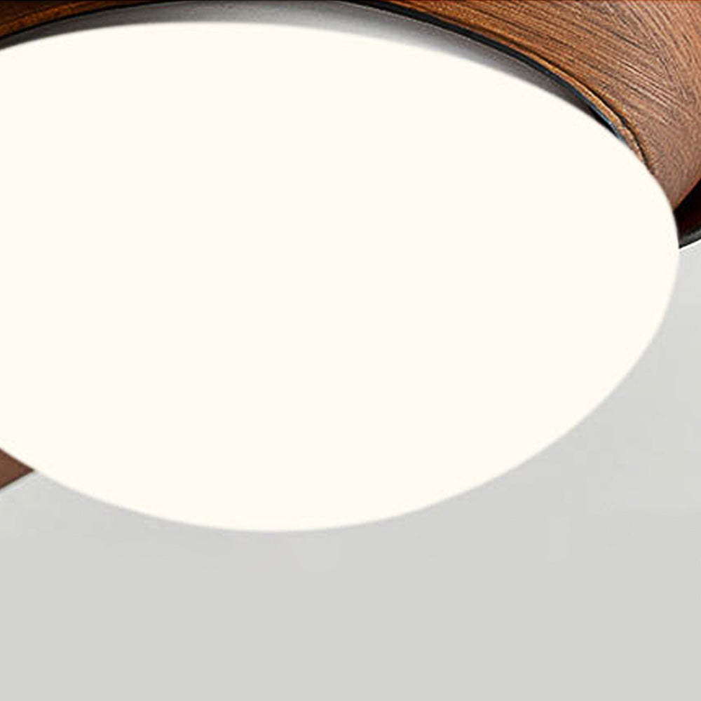 Modern Simple Flush Living Room Ceiling Fan With LED Light And Remote -Homdiy