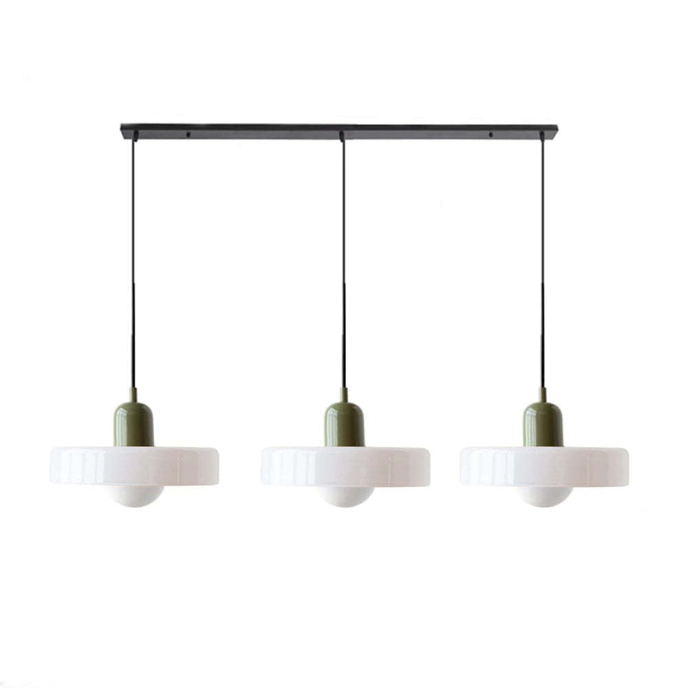 3 Heads Simple Bauhaus Glass Pendant Light -Homdiy