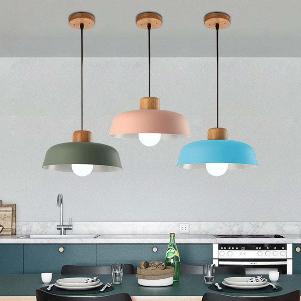 Scandinavian Round Colorful Aluminium Pendant Lamp -Homdiy