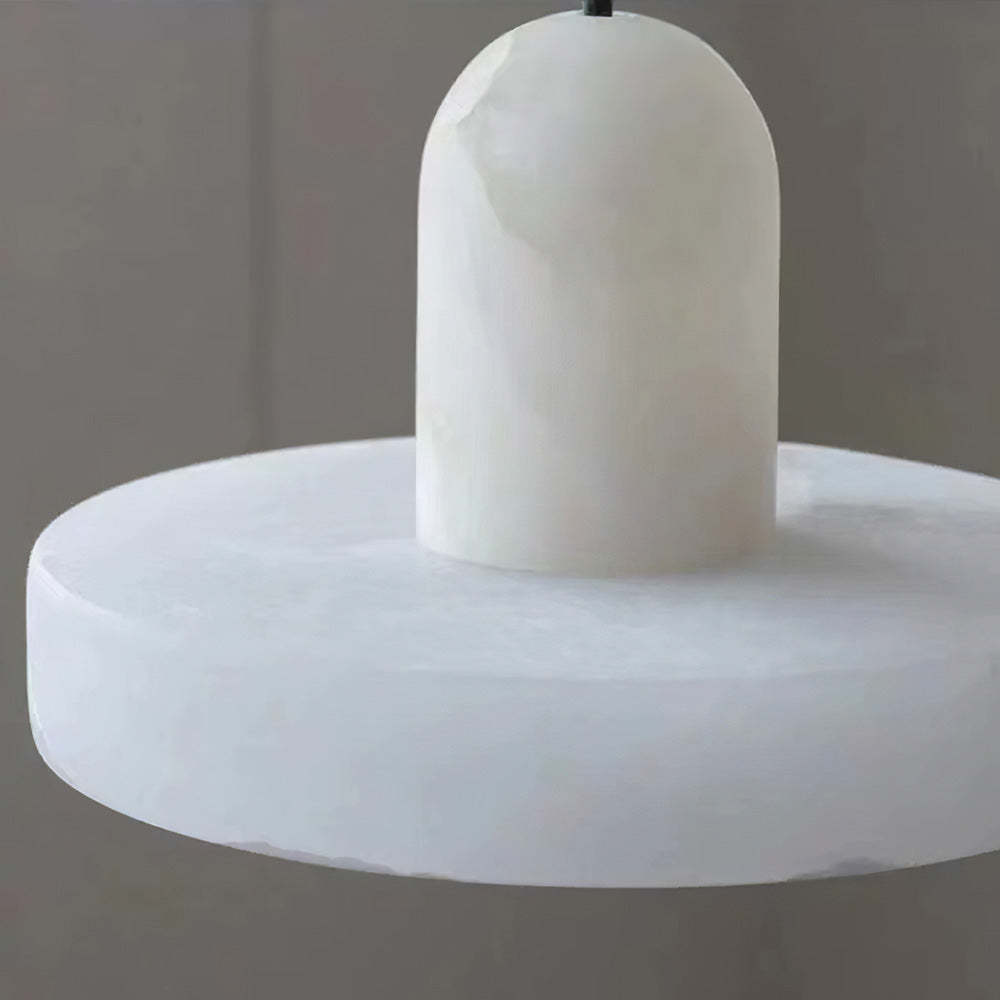Modern Hat-Shaped Alabaster Pendant Light -Homdiy