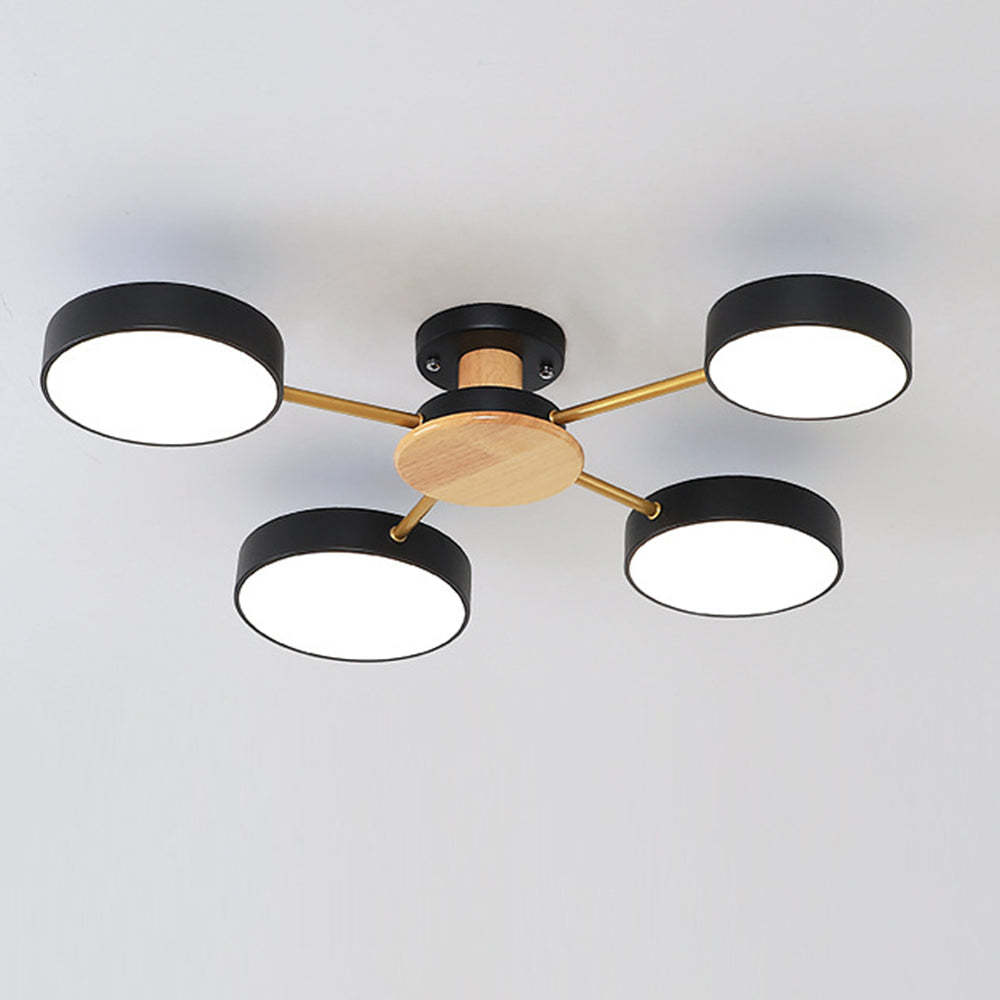 Modern Multi-Bulb Round LED Ceiling Light for Bedroom