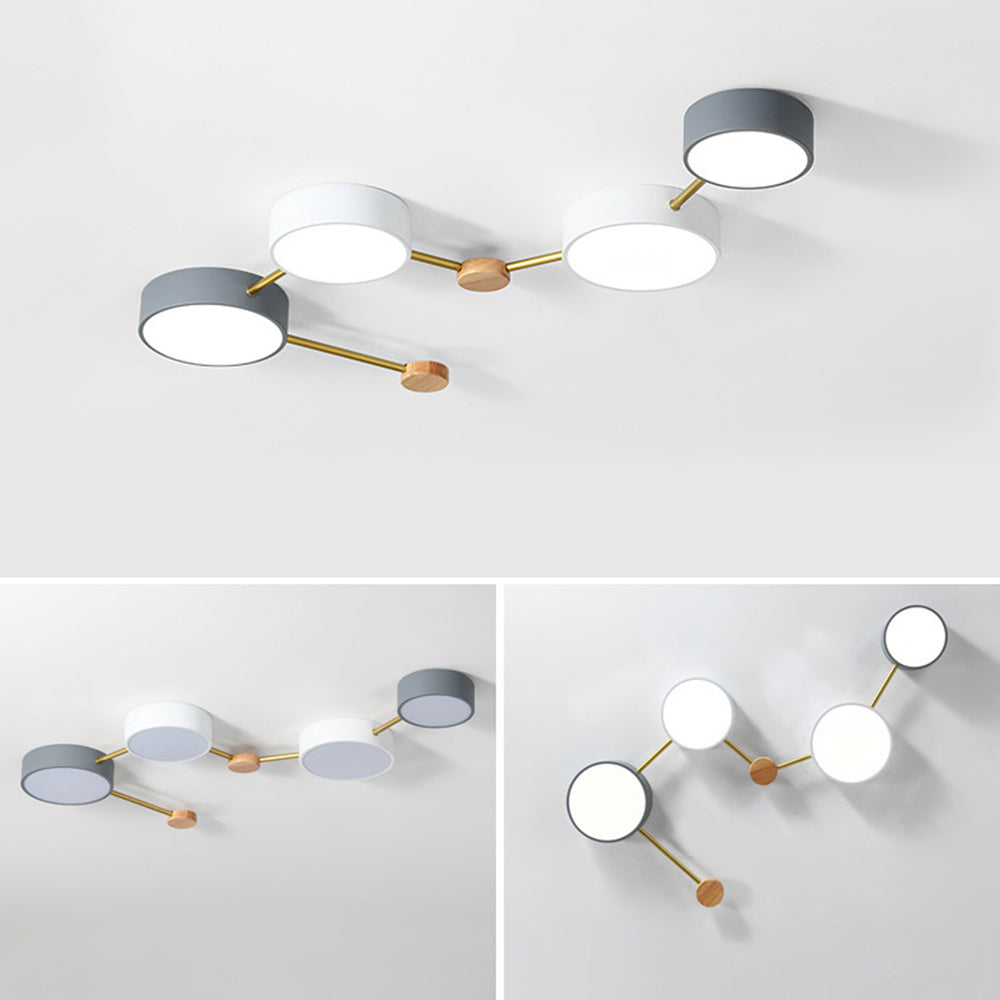 Nordic Multi-Head LED White Ceiling Light for Living Room