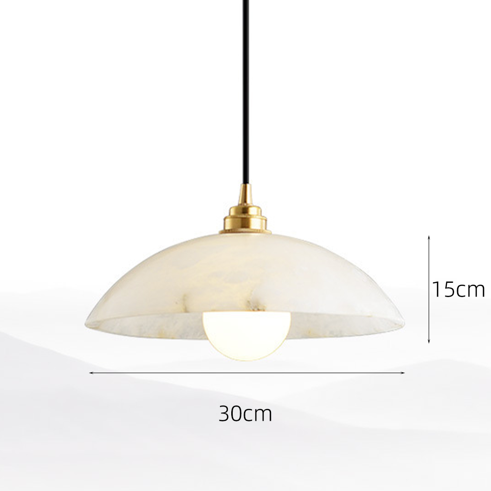 Simple Round Marble Pendant Light -Homdiy