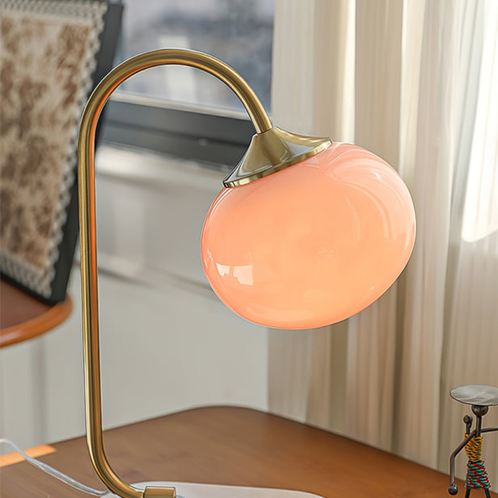 Marshmallow Metal Glass Table Lamp -Homdiy