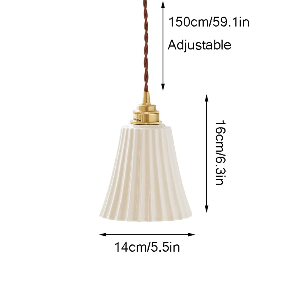 Modern Trumpet Ceramic Pendant Light -Homdiy