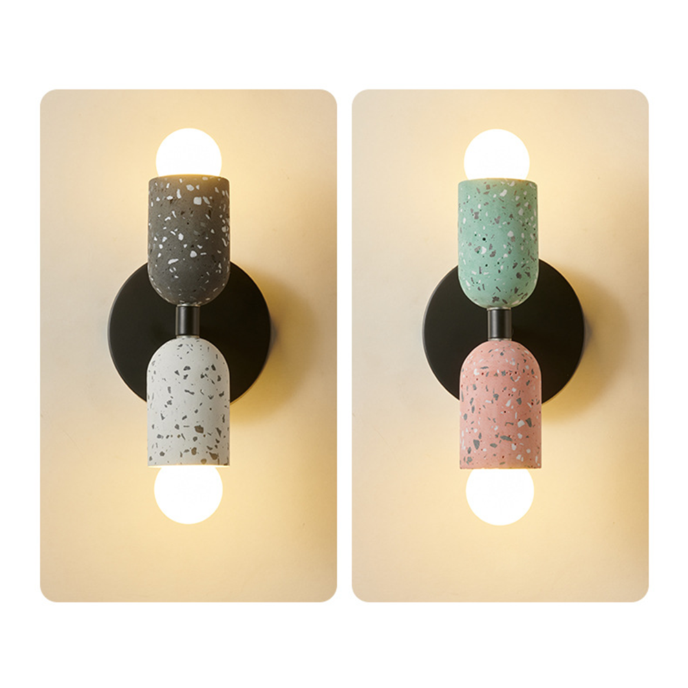 Double Head Cement Lights Creative Home Deco Iron Wall Light -Homdiy